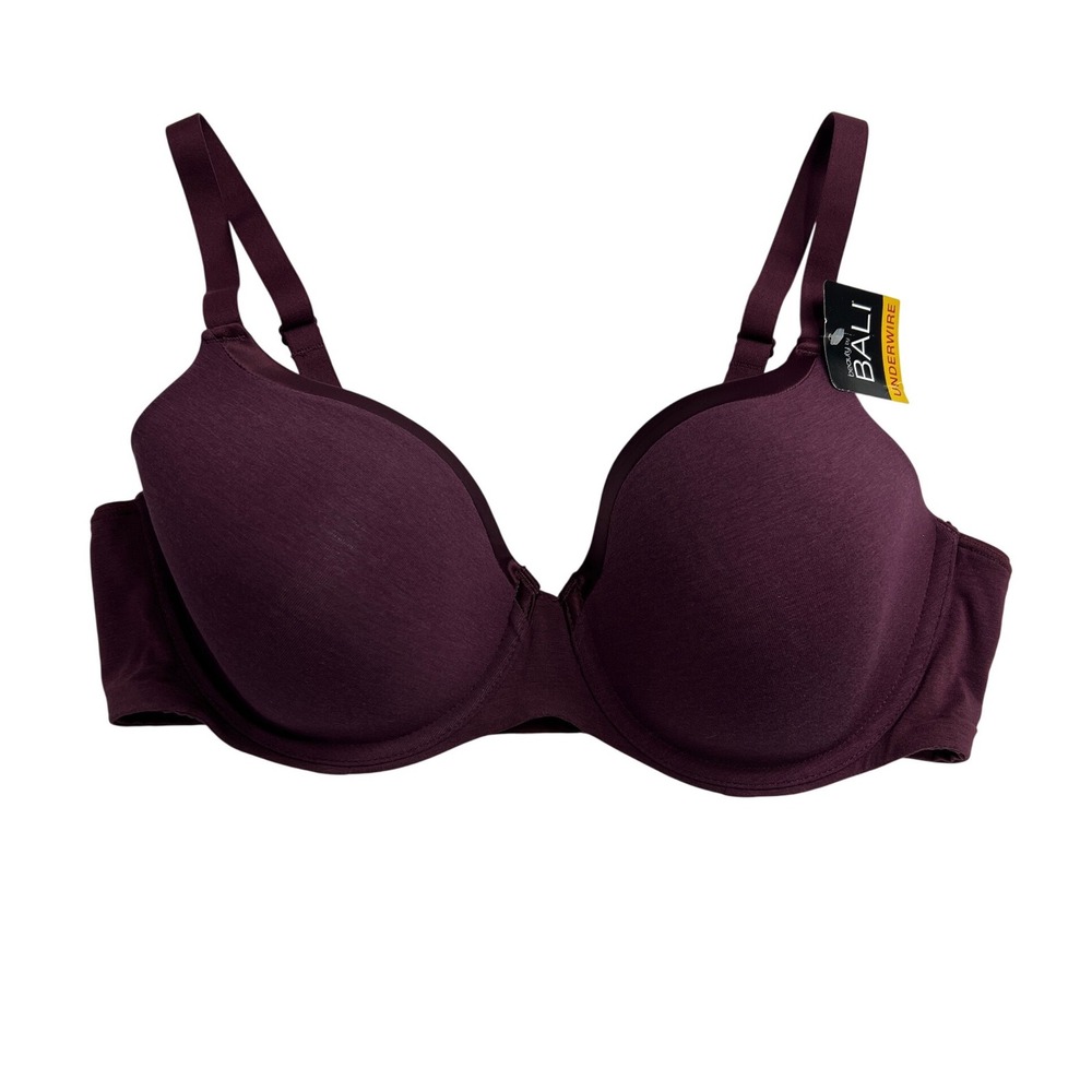 Bali‎ Underwire Bra Women 40D Purple Comfort Cotton Modal B202 New With Tags G20